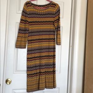 Spense knit zig zag dress sz M